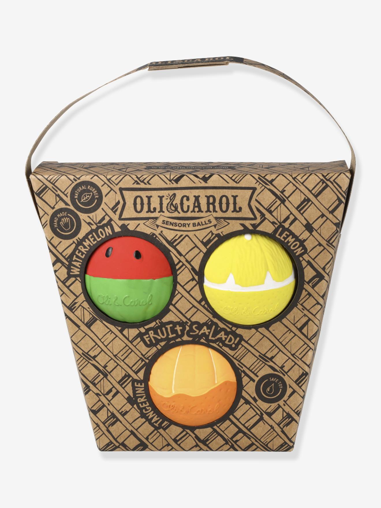 Bolas sensoriais salada de frutas Oli & Carol  multicolor
