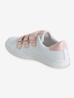 Sapatilhas com barra autoaderente, para menina BRANCO CLARO LISO COM MOTIVO 