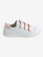 Sapatilhas com barra autoaderente, para menina BRANCO CLARO LISO COM MOTIVO 