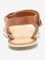 Sandálias em pele, para menina, Didonc da KICKERS® Branco claro liso+Castanho claro liso+Rosa claro metalizado 