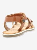 Sandálias em pele, para menina, Didonc da KICKERS® Branco claro liso+Castanho claro liso+Rosa claro metalizado 