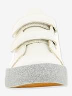 Sapatilhas com barras autoaderentes da Minnie®, com purpurinas, para menina BRANCO CLARO LISO COM MOTIVO 