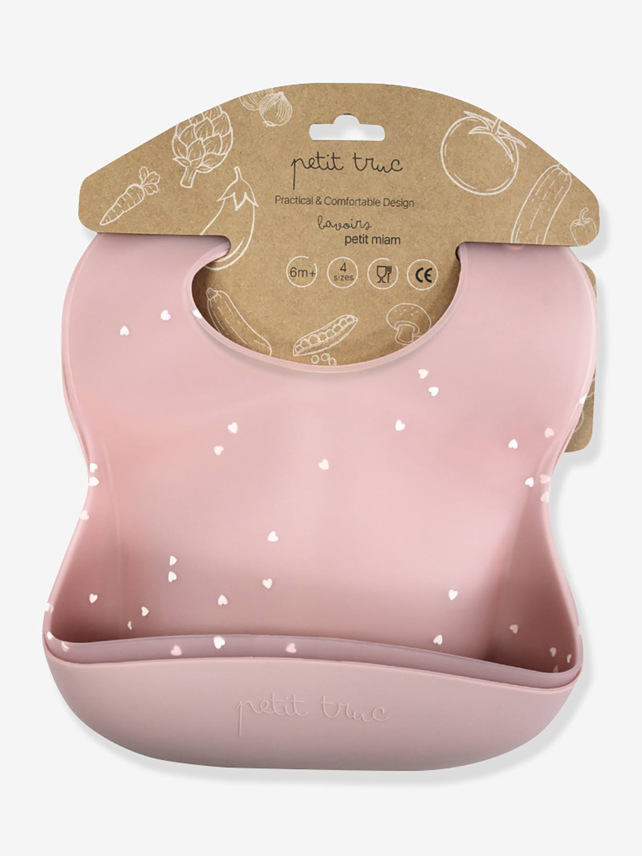 Lote de 2 babetes Petit miam PETIT TRUC rosa