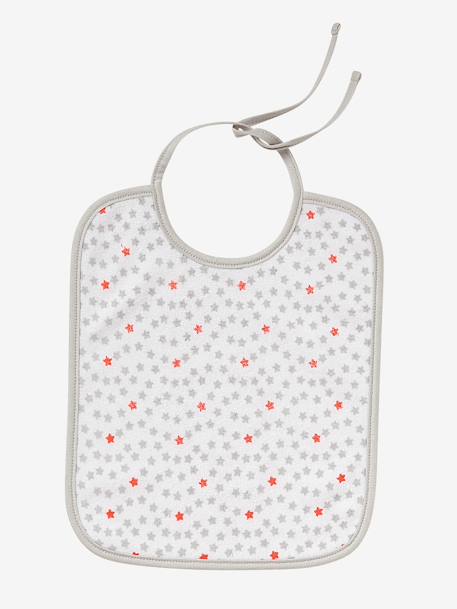 Lote de 7 babetes para bebé VERTBAUDET Estrelas/gotas água+Motivos de frutas+Multicolor+Vermelho escuro liso com motiv 