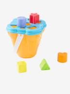 Balde de praia com caixa com formas AMARELO MEDIO LISO COM MOTIVO 