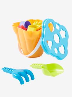Brinquedos-Brinquedos de exterior-Balde de praia com caixa com formas