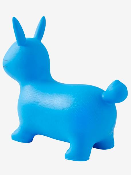 Coelho saltitante AZUL CLARO LISO COM MOTIVO 