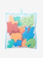 Autocolantes de banho em esponja + rede de banho multicolor 