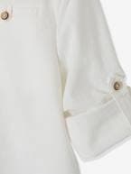 Camisa em linho/algodão, gola mao, mangas compridas, para menino AZUL VIVO LISO+azul-céu+Branco claro liso+VERDE MEDIO LISO 