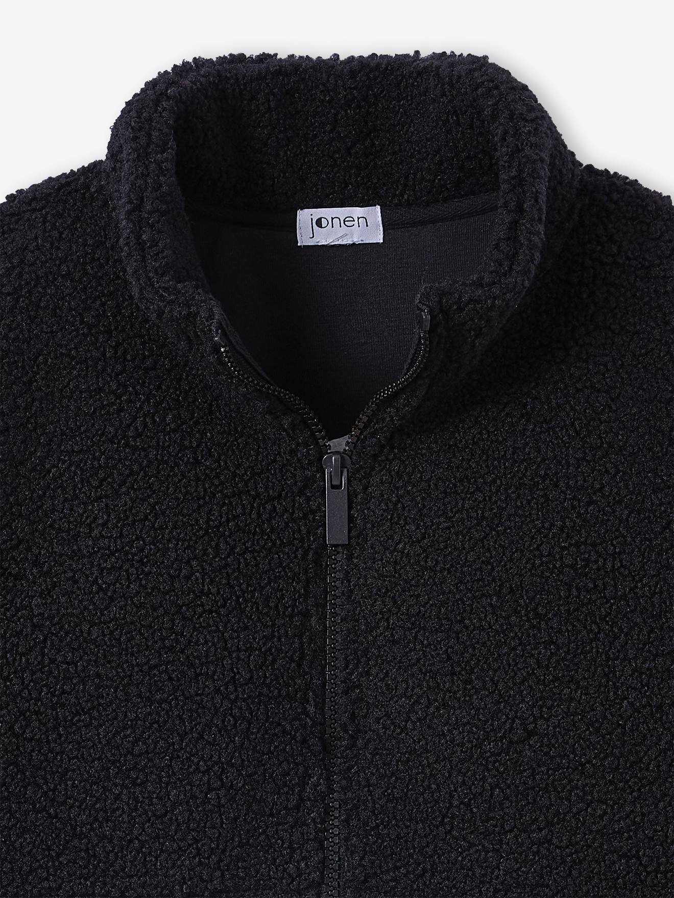 Sweat em sherpa de mangas compridas para menino JONEN.  antracite