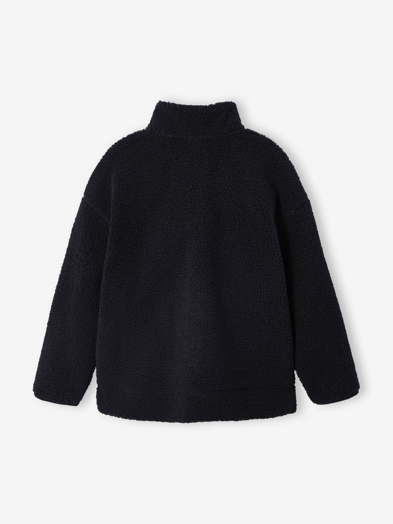 Sweat em sherpa de mangas compridas para menino JONEN.  antracite