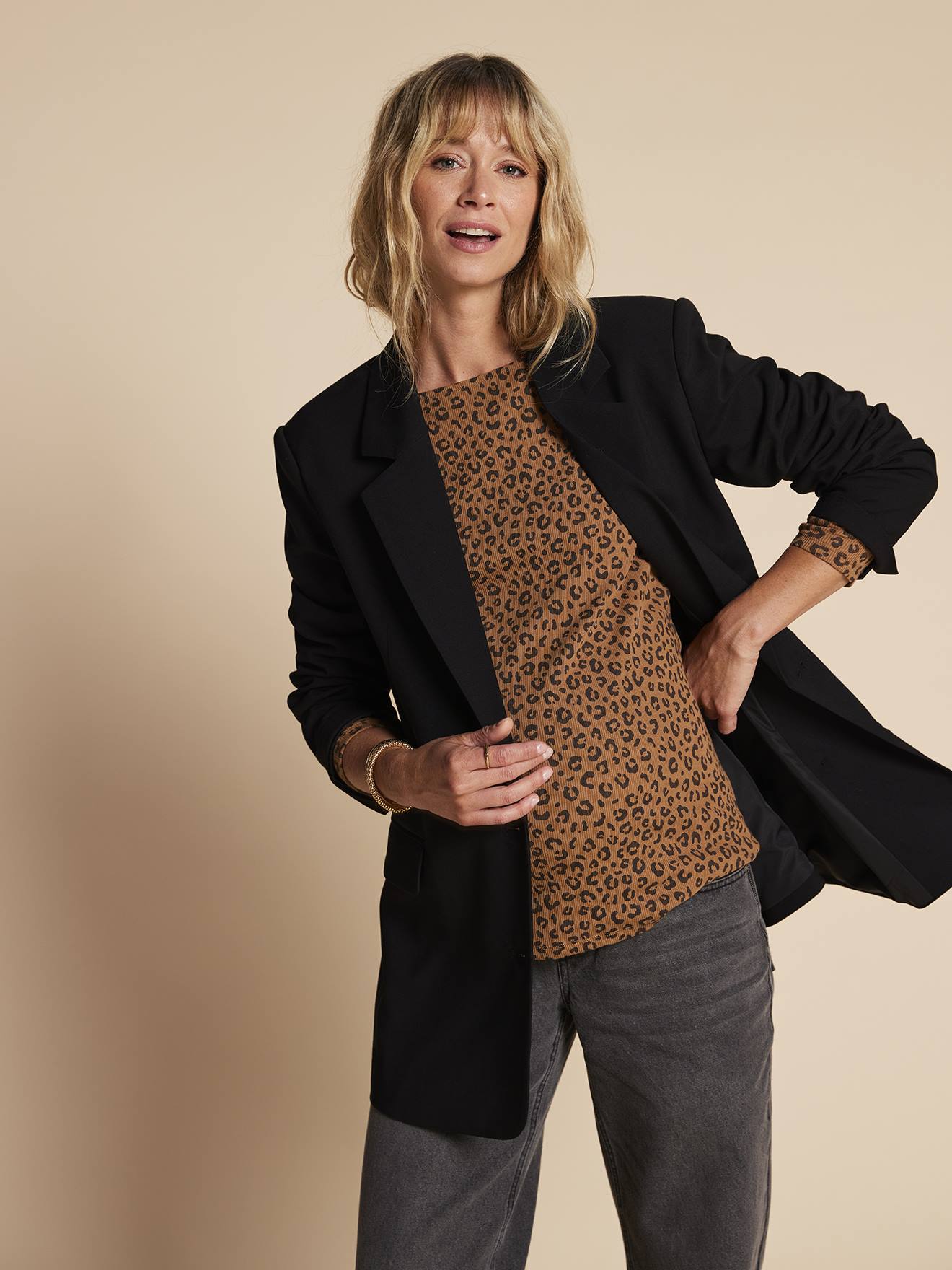 Blazer para grávida, ENVIE DE FRAISE  preto