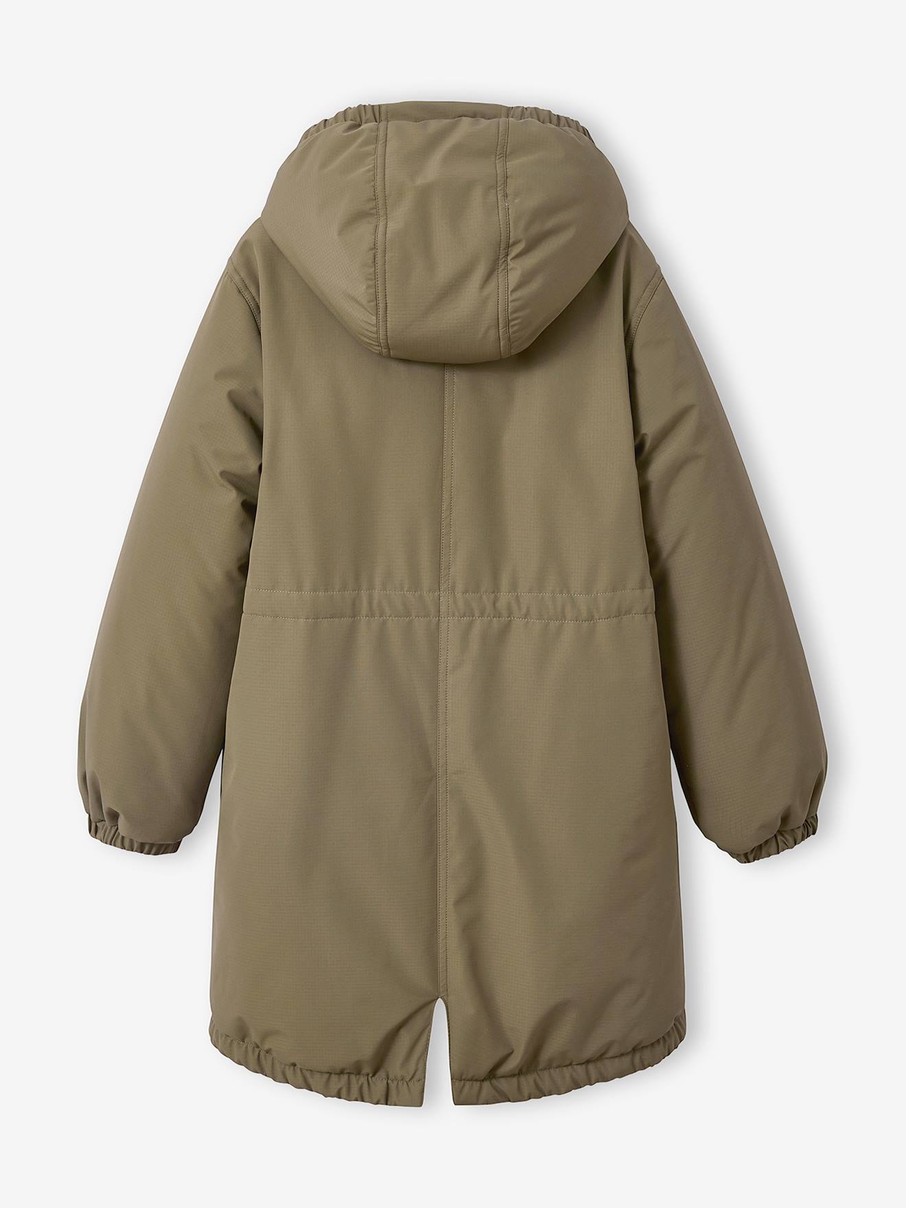 Parka com capuz para menina JONEN.  caqui