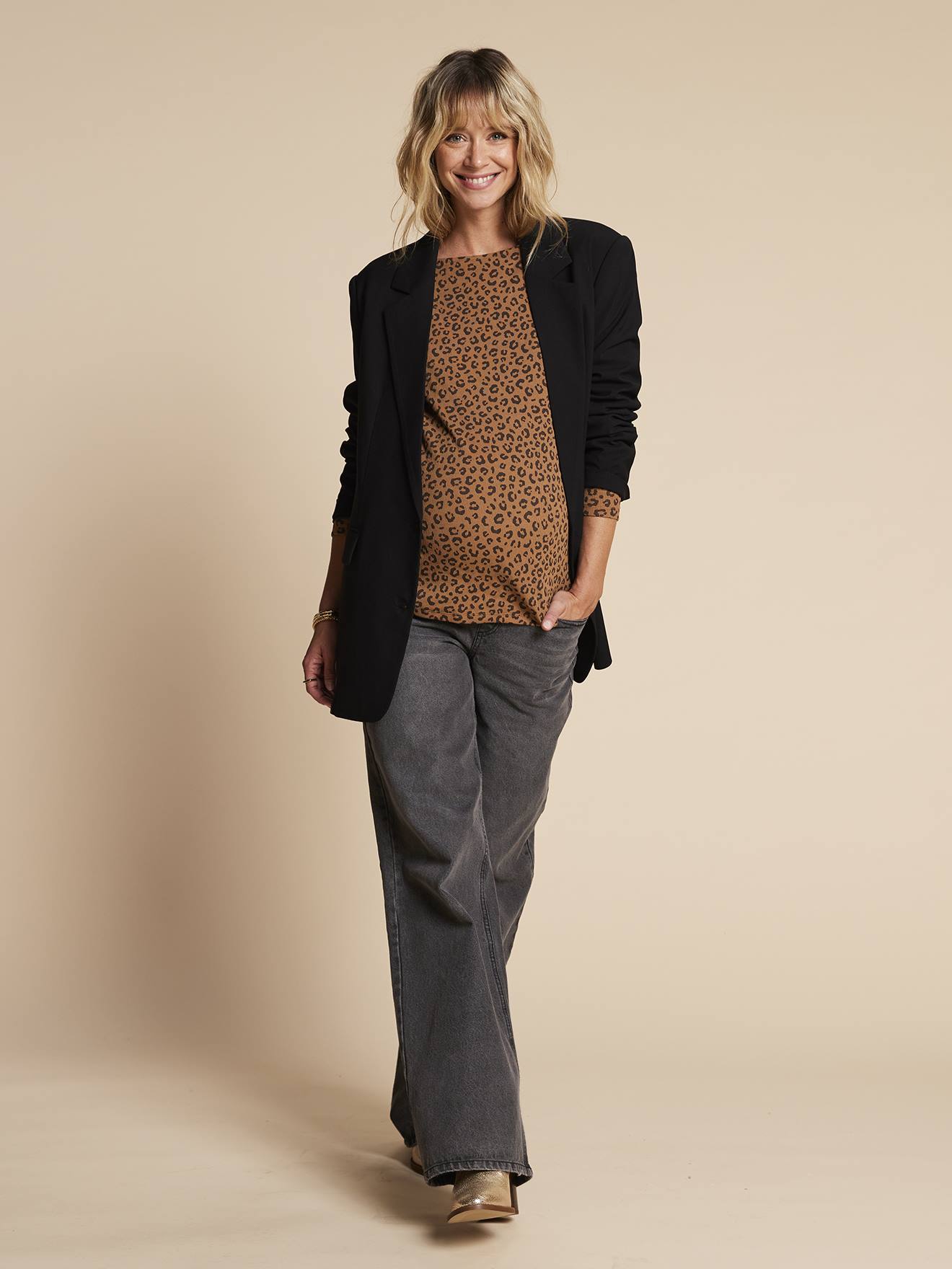 Blazer para grávida, ENVIE DE FRAISE  preto