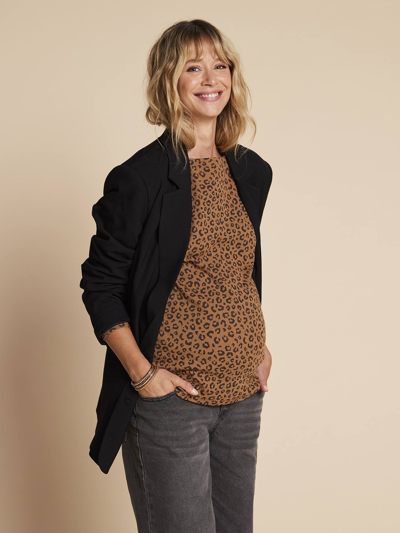Blazer para grávida, ENVIE DE FRAISE  preto
