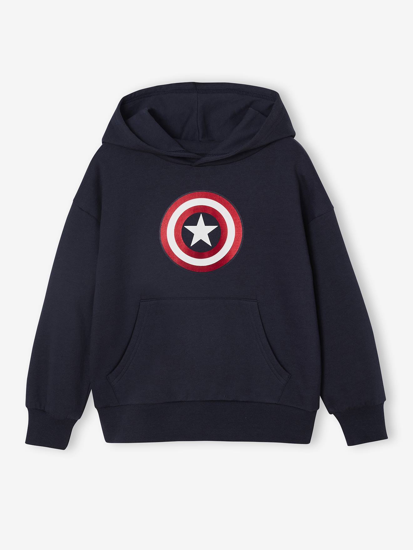 Sweat Marvel® OS Vingadores Capitão América com capuz, para menino  marinho