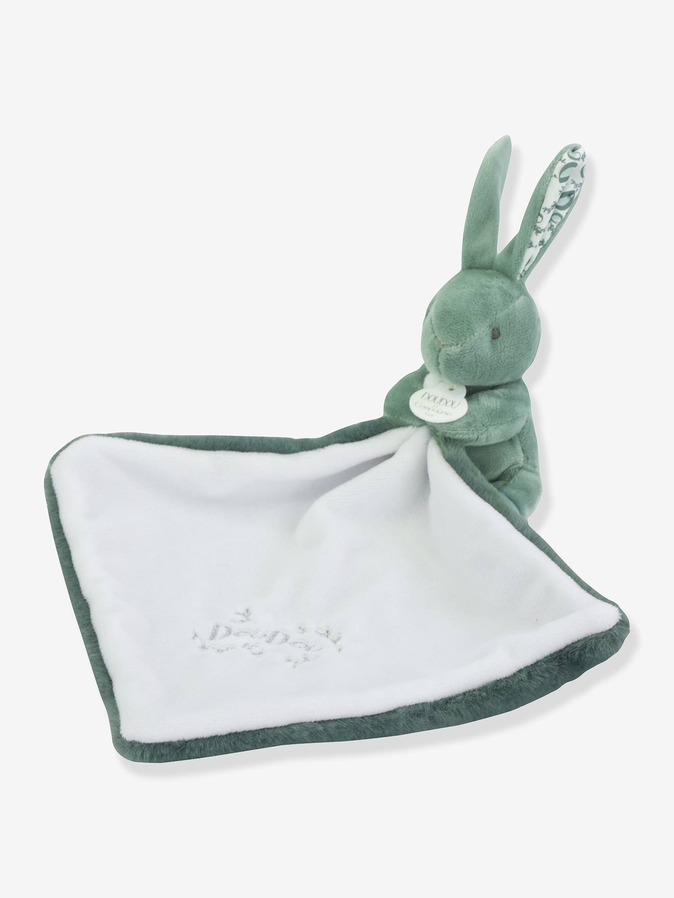 Doudou coelho  verde-salva