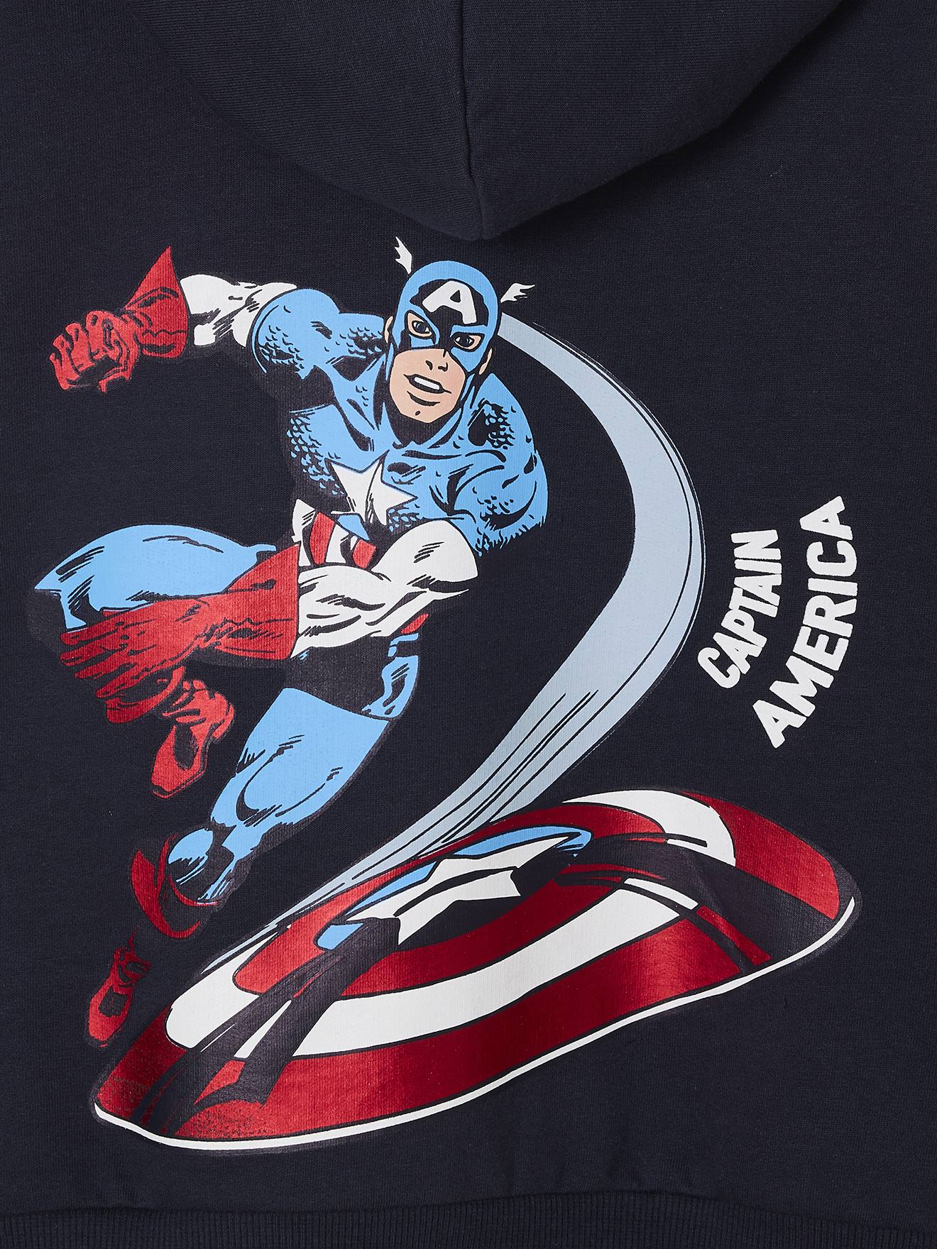 Sweat Marvel® OS Vingadores Capitão América com capuz, para menino  marinho