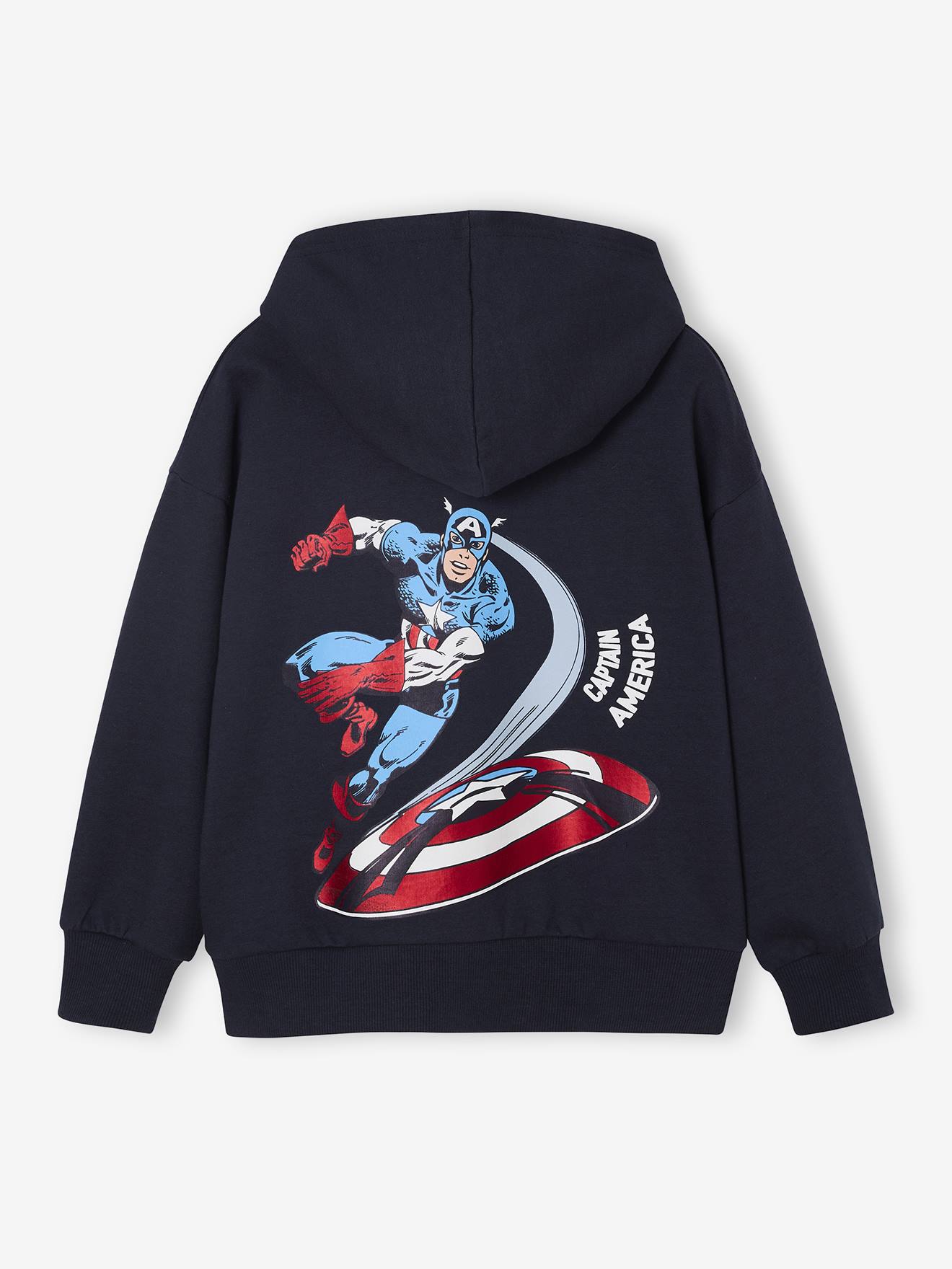 Sweat Marvel® OS Vingadores Capitão América com capuz, para menino  marinho