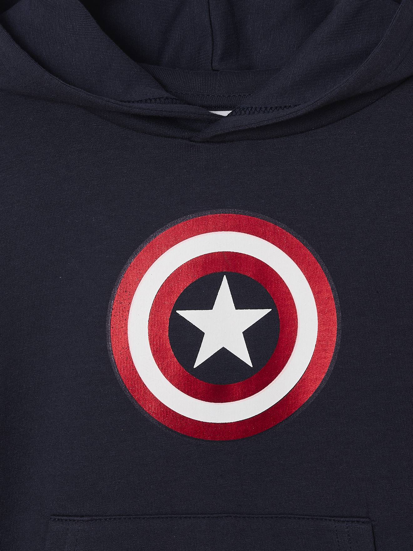 Sweat Marvel® OS Vingadores Capitão América com capuz, para menino  marinho