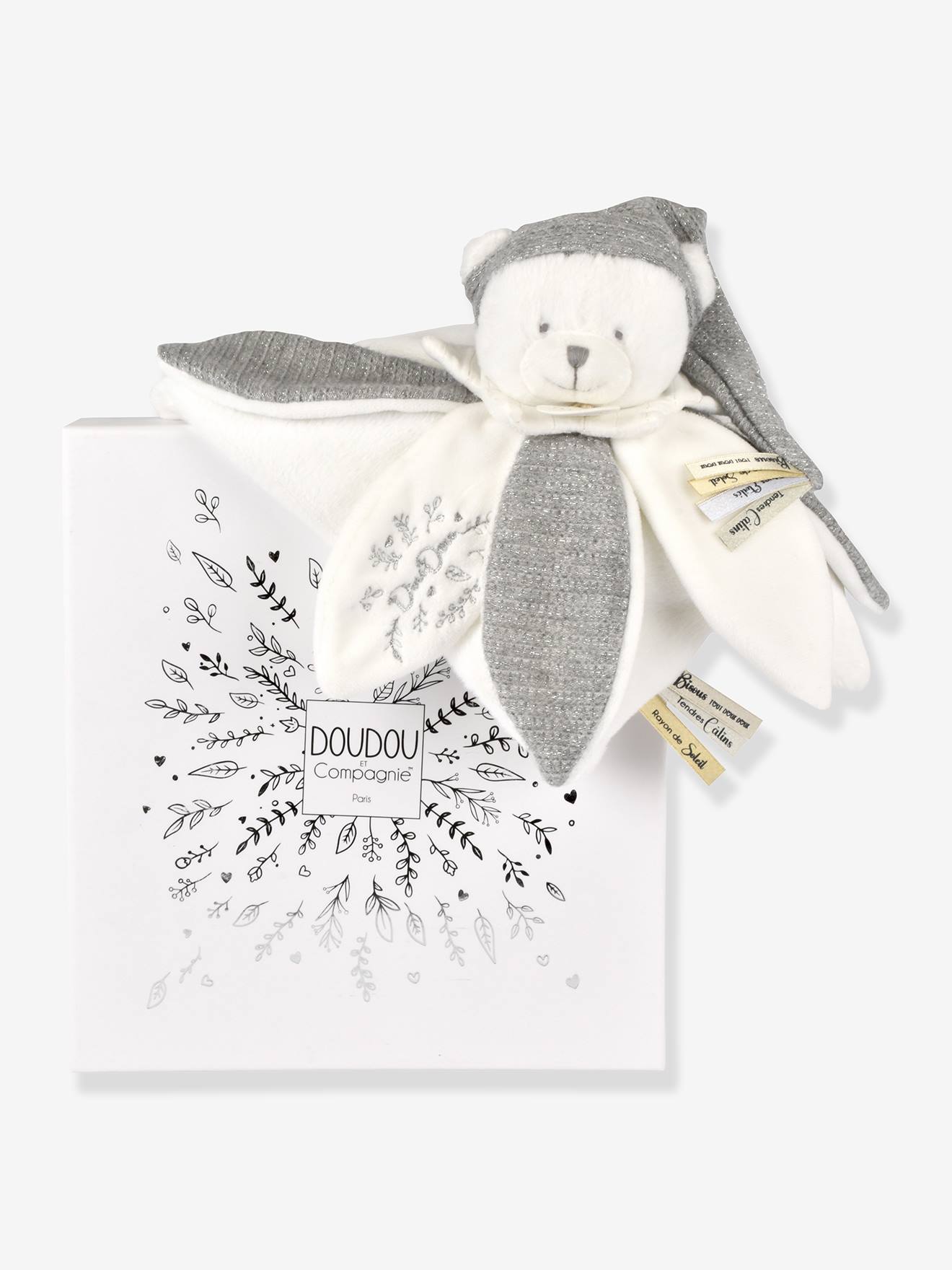 Doudou 25 anos - OURS ARGENT - Boneco chupeta prateado