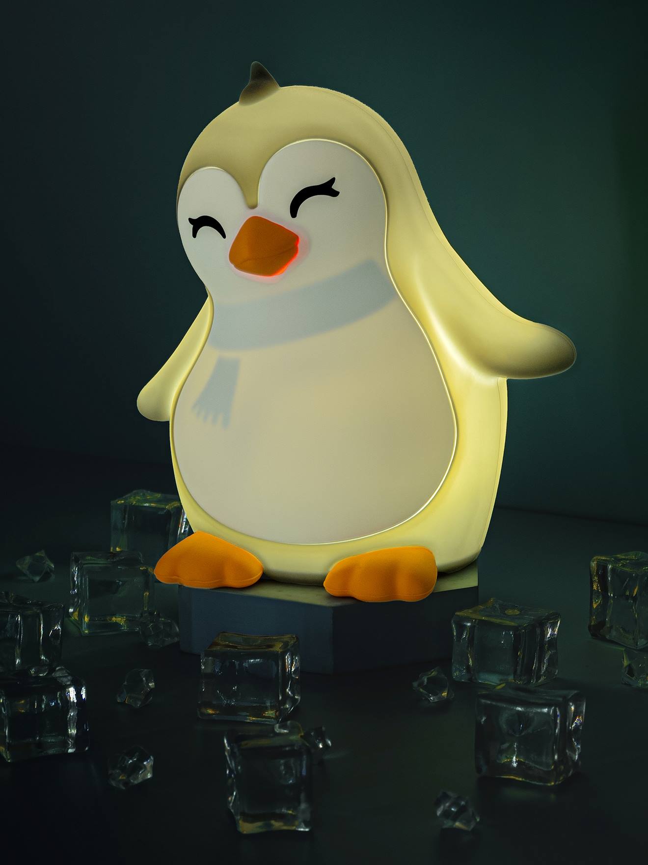 Luz de presença Ping o pinguim suave recarregável USB  branco