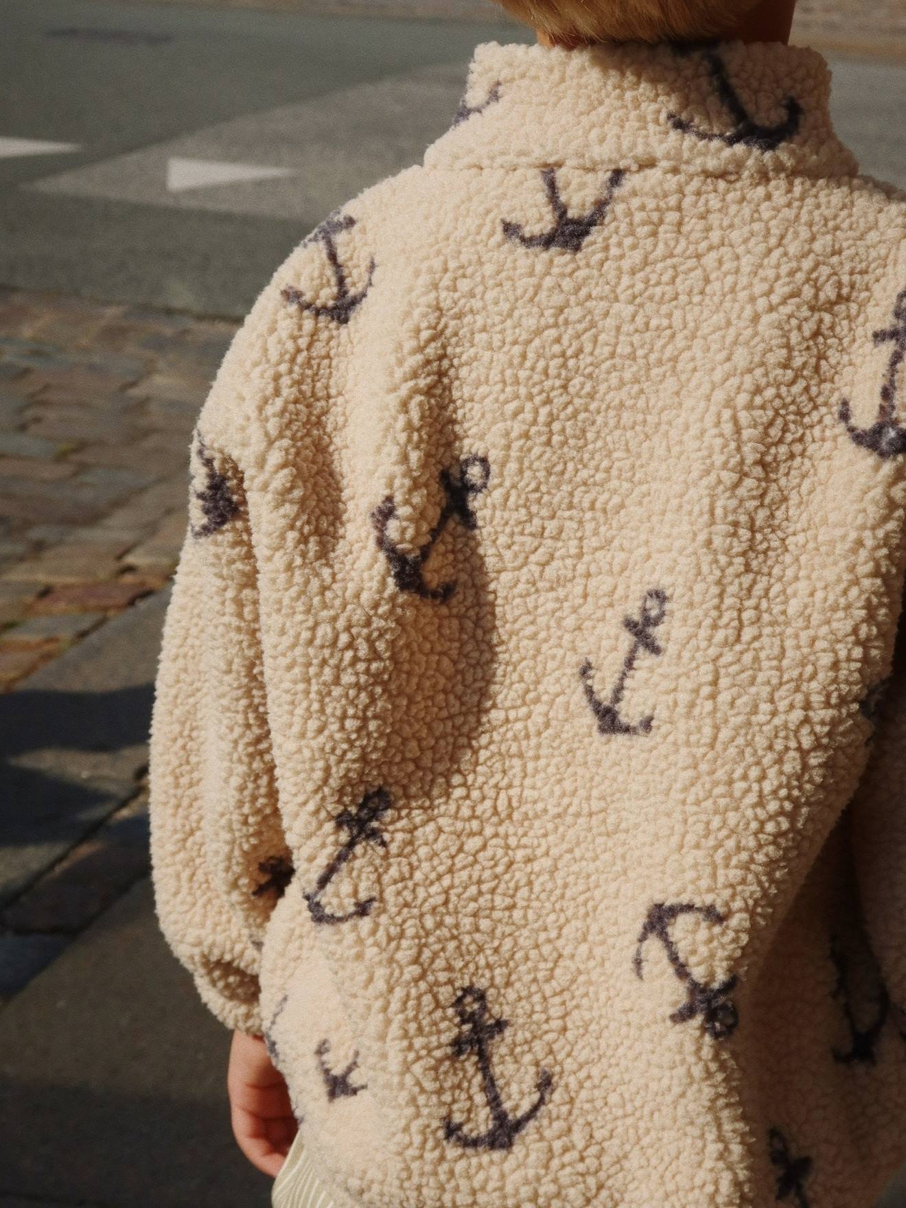 Casaco teddy Jody com fecho em polar para criança  bege