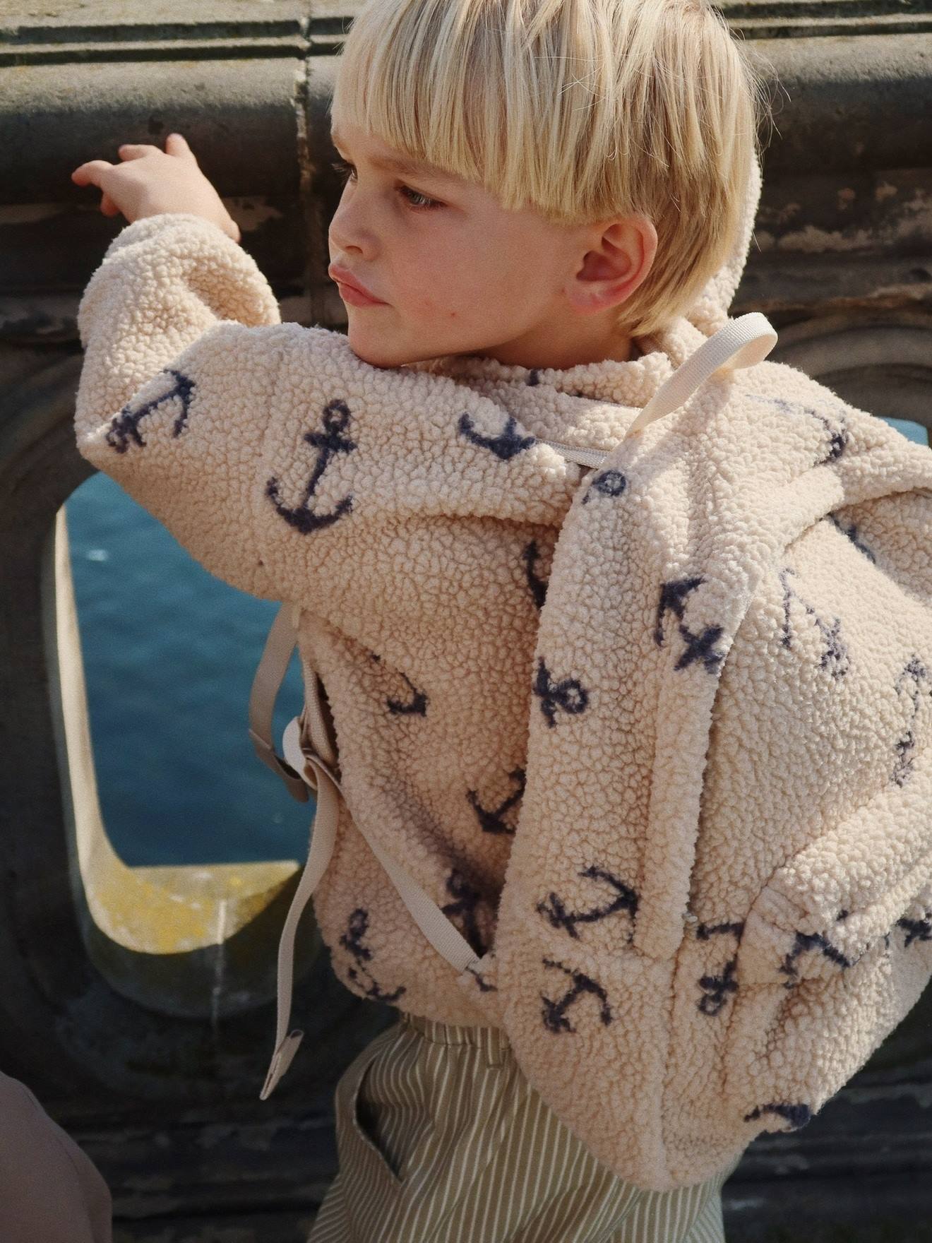 Casaco teddy Jody com fecho em polar para criança  bege