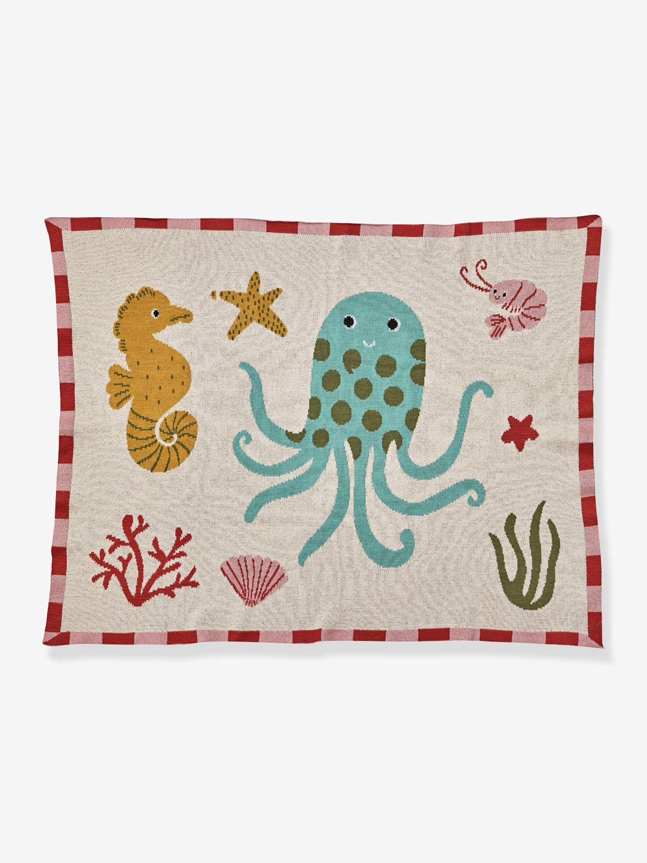 Manta de malha CORAL OCEAN rice para bebé bege