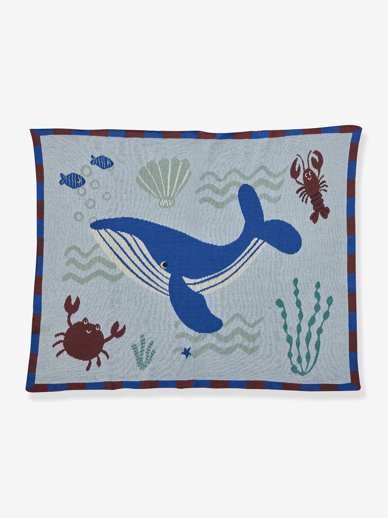 Manta de malha BLUE OCEAN rice para bebé azul-céu