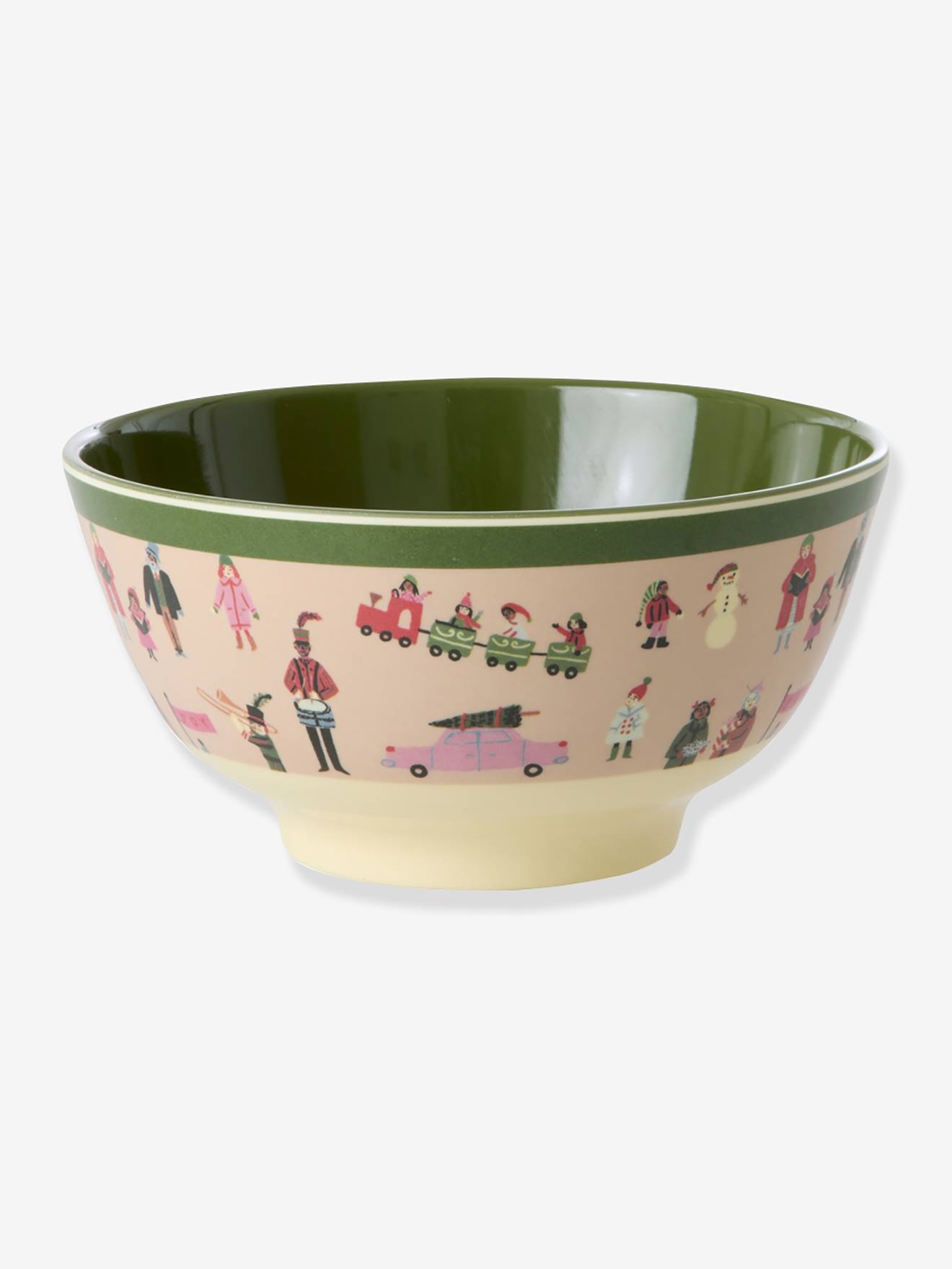 Taça média rice HOLIDAY PRINT de melamina 700 ml rosado