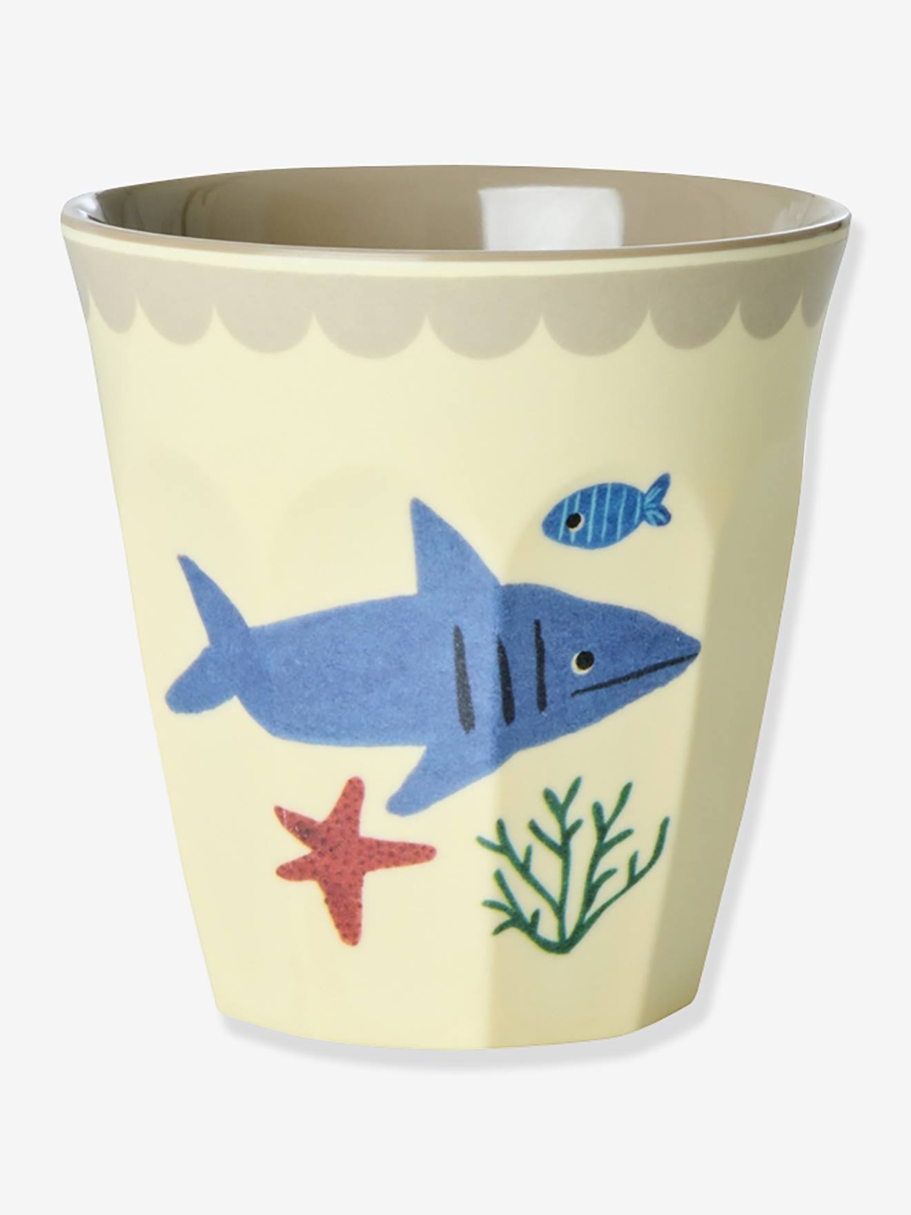 Conjunto de 6 copos pequenos de melamina BLUE OCEAN rice 160 ml multicolor