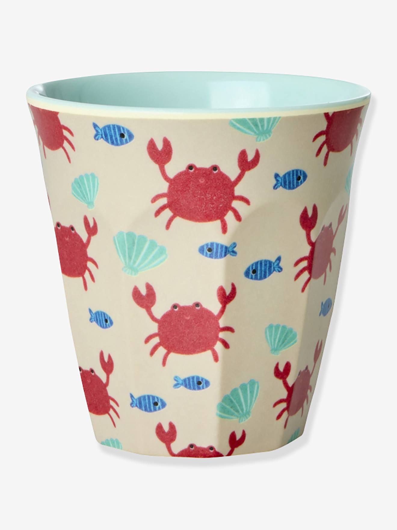 Conjunto de 6 copos pequenos de melamina BLUE OCEAN rice 160 ml multicolor