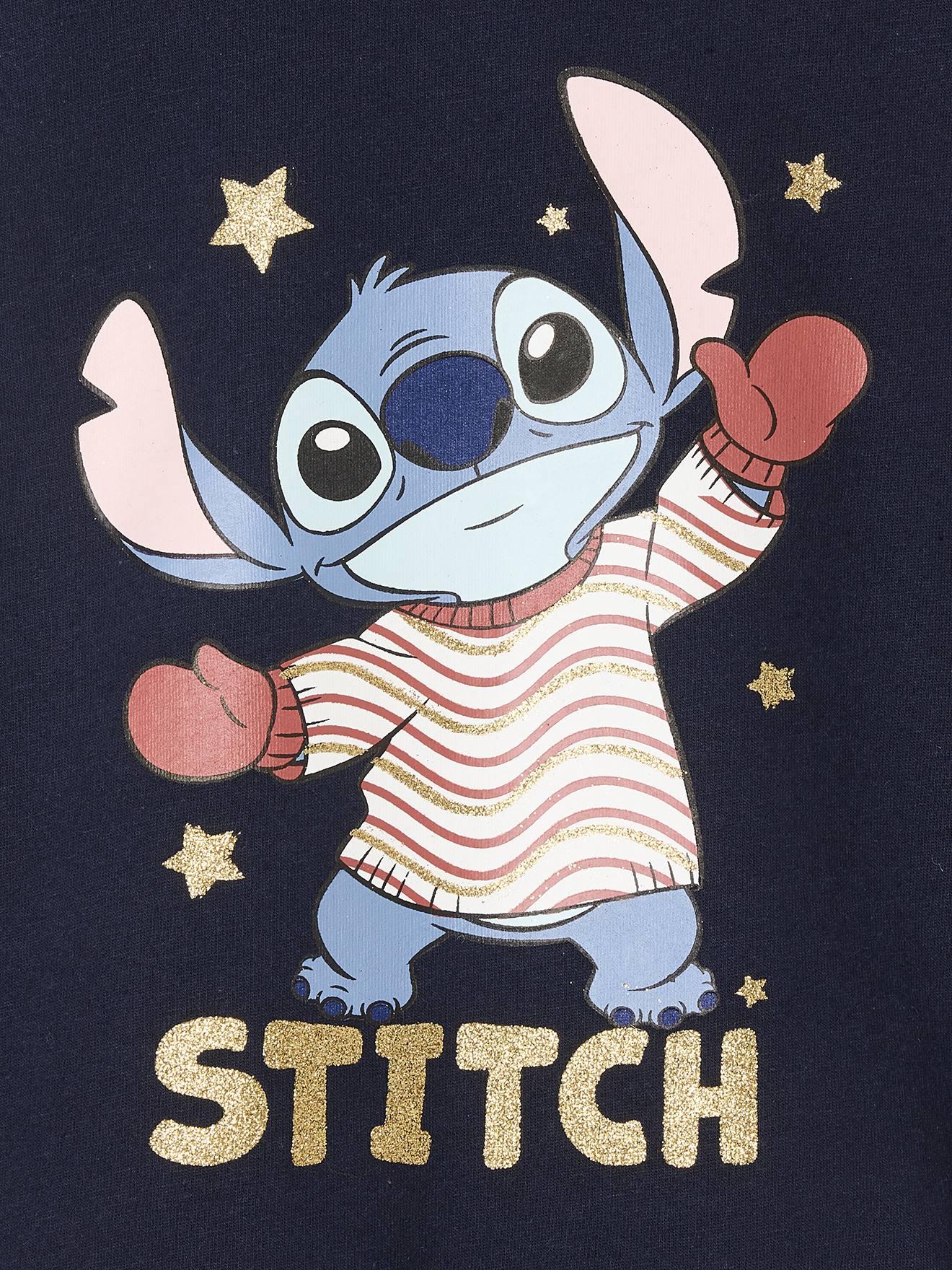 Sweat de Natal Disney LILO & STITCH, para menina  marinho