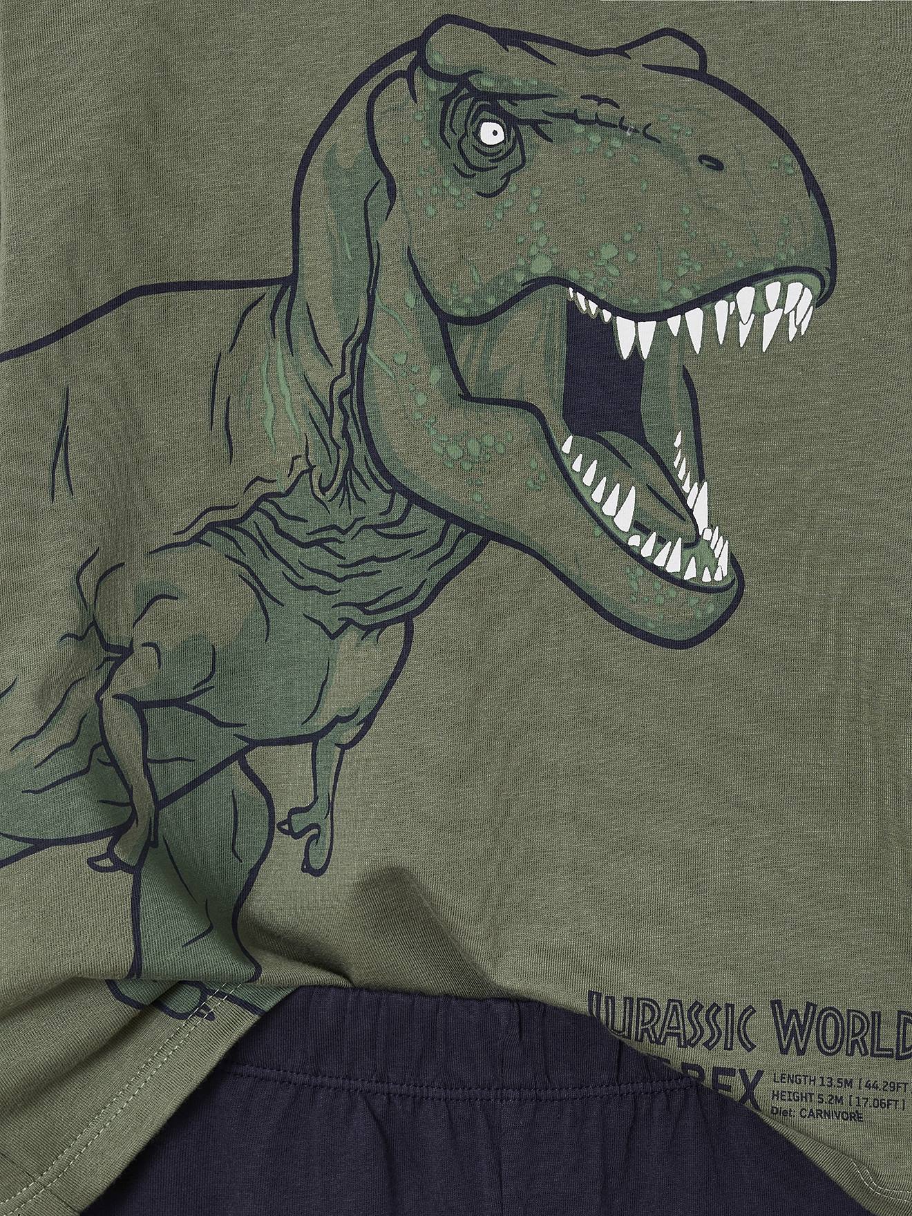 Pijama bicolor Jurassic World®, para menino  líquen