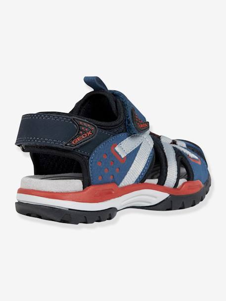 Sandálias de menino, Borealis Boy B, GEOX® AZUL ESCURO LISO 