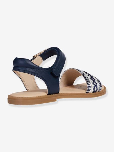 Sandálias de menina, Karly Girl, GEOX® AZUL ESCURO LISO 
