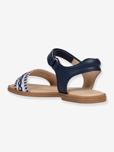 Sandálias de menina, Karly Girl, GEOX® AZUL ESCURO LISO 