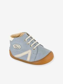 Primeiros Passos bebé-Botinhas com atacadores, em pele, para bebé menino, B1, Babybotte®