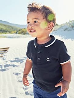 Bebé 0-36 meses-T-shirts-T-shirts-Polo personalizável bordado no peito, para bebé menino