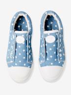 Sapatilhas com elástico, em tecido, para menina AZUL MEDIO ESTAMPADO+PRETO MEDIO LISO+ROSA CLARO ESTAMPADO+ROSA MEDIO LISO COM MOTIVO 