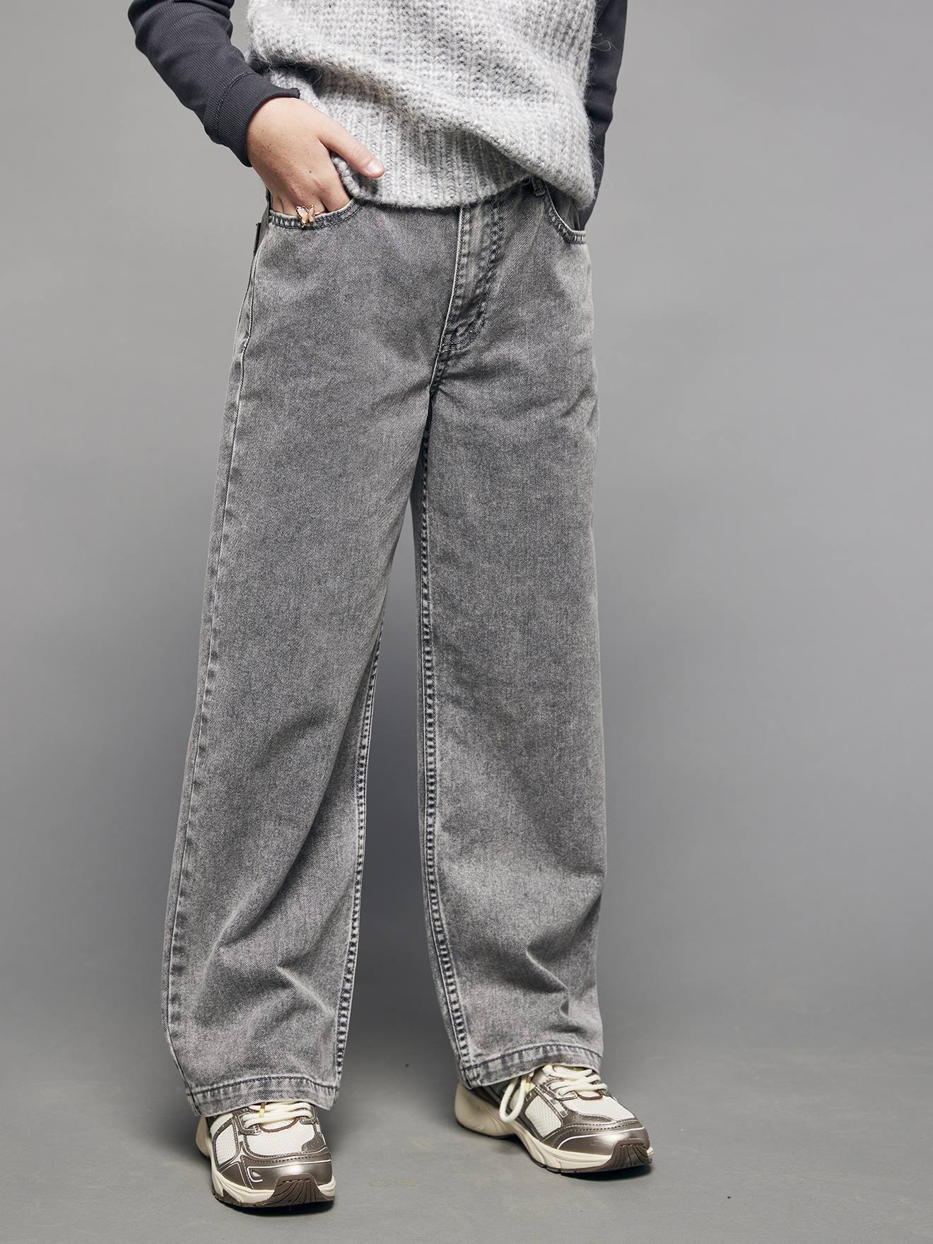 Jeans largos para menina JONEN.  ganga cinzenta