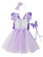 Disfarce de fada para menina Violeta medio liso com motivo 