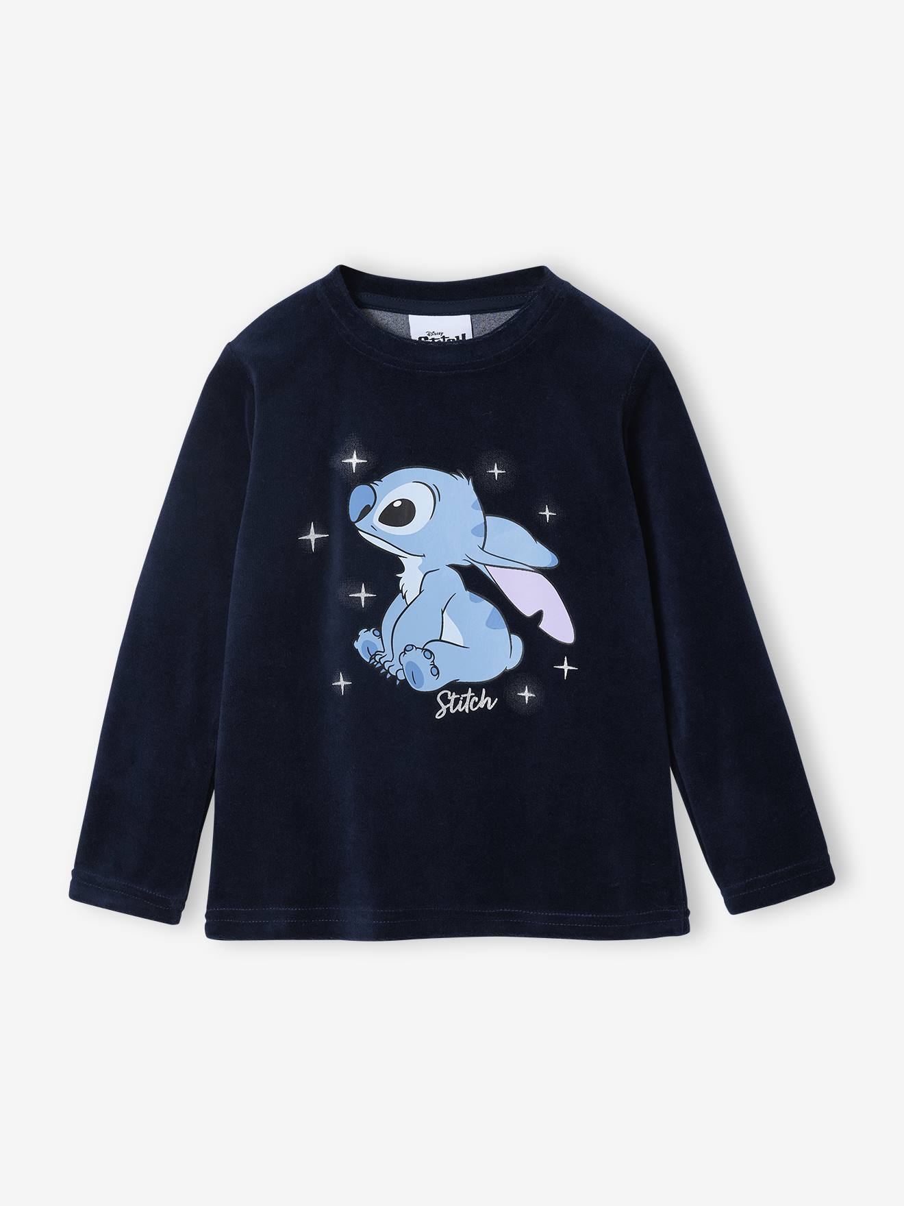 Pijama Disney® Lilo & Stitch em veludo, para menina  marinho