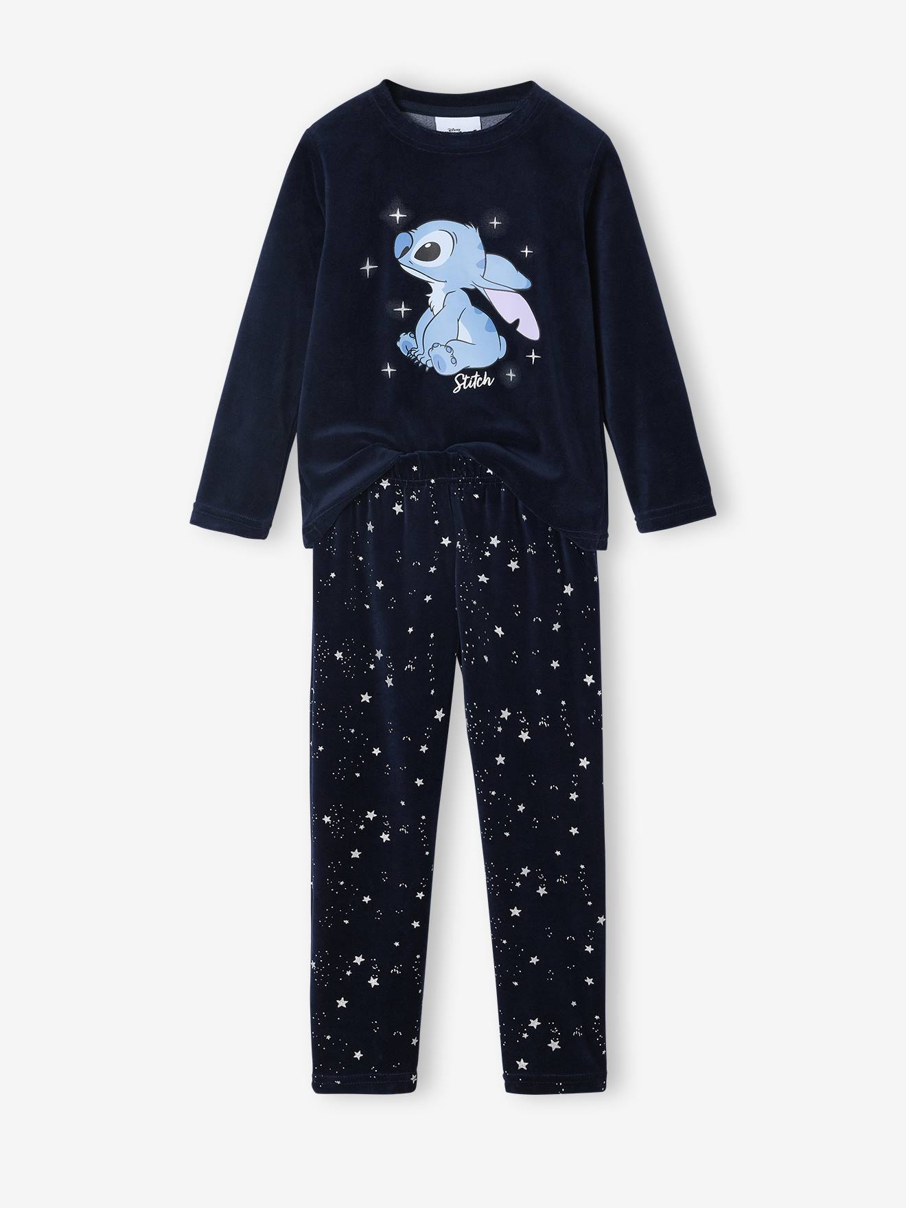 Pijama Disney® Lilo & Stitch em veludo, para menina  marinho