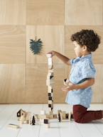 Cubos de construção em madeira, Ville Branco vivo bicolor/multicolor 