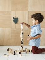 Cubos de construção em madeira, Ville Branco vivo bicolor/multicolor 