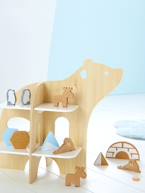 Plataforma de madeira, O mundo do gelo Bege claro liso com motivo 