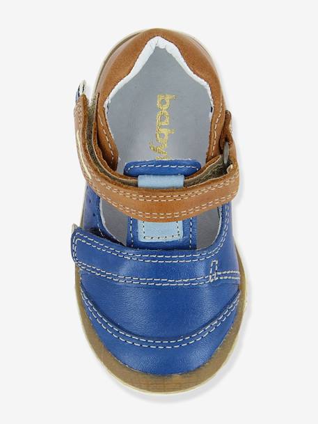 Botinhas em pele Snow da Babybotte®, para bebé menino AMARELO MEDIO LISO+AZUL VIVO LISO 