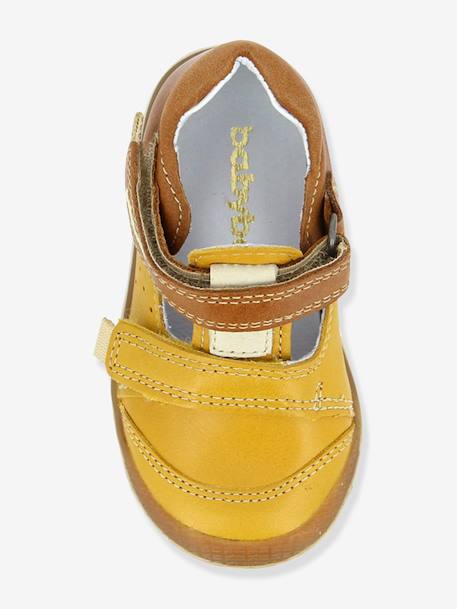 Botinhas em pele Snow da Babybotte®, para bebé menino AMARELO MEDIO LISO+AZUL VIVO LISO 
